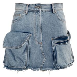 Natasha Zinko Blue Denim Mini Skirt